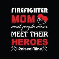 Firefighter T-shirt Design vector