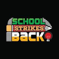 Back To School T-shirt Design vector