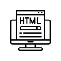 html icono para tu sitio web, móvil, presentación, y logo diseño. vector