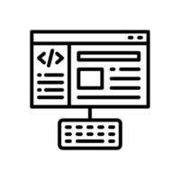 coding icon for your website, mobile, presentation, and logo design. vector