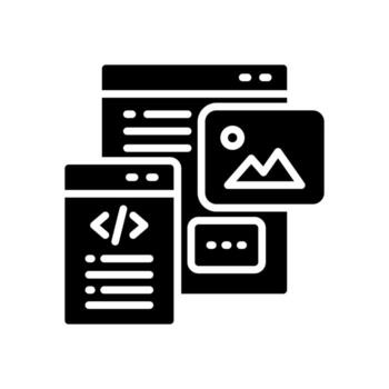 web programación icono para tu sitio web, móvil, presentación, y logo diseño. vector