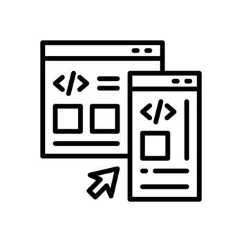 responsive icon for your website, mobile, presentation, and logo design. vector