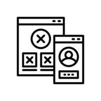 wireframe icon for your website, mobile, presentation, and logo design. vector