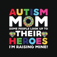 Autism T-shirt Design vector