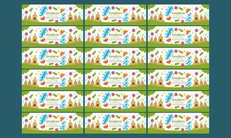 happy songkran festival banner set vector flat design