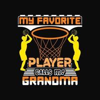 Basketball T-shirt Design vector