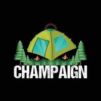 Camping T-shirt Design vector