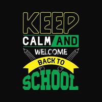 Back To School T-shirt Design vector