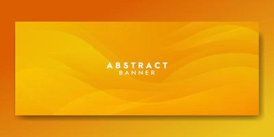 Abstract Gradient Yellow and orange  Fluid Wave Banner Template vector
