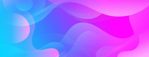 Abstract Gradient Purple and blue Fluid Wave Background vector