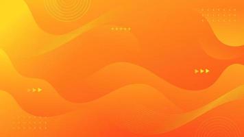 Abstract Gradient  orange  yellow  liquid Wave Background vector