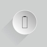 batería icono botón 3d, batería icono, social medios de comunicación icono, móvil aplicación icono vector