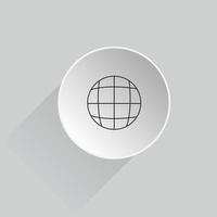 website icon 3d, globe icon, globe icon button vector