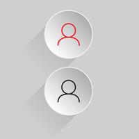 contact icon 3d, human icon button, contact us icon button vector