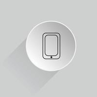 mobile icon, phone icon 3d, contact icon button vector