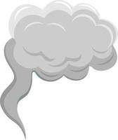 stylized white cloud. Cartoon smoke or fog. Smoke bubble comic, illustration of smoke after power explosion vector