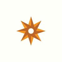 Abstract circle star logo or symbol. vector