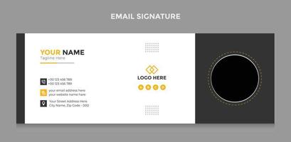 Email signature template or email footer and personal social media cover design vector