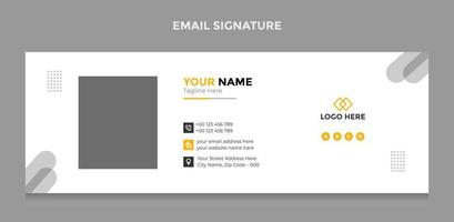 Email signature template or email footer and personal social media cover design vector