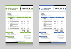 New Invoice Template Design 2023 vector