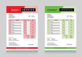 Business Invoice Template Design vector