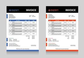 New Invoice Template Design 2023 vector