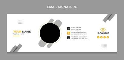 plantilla de firma de correo electrónico o pie de página de correo electrónico y diseño de portada de redes sociales personales vector