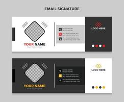 Email signature template or email footer and personal social media cover design vector