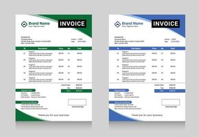 Business Invoice Template Design vector