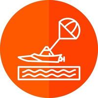 Parasailing Vector Icon Design