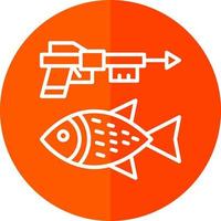 diseño de icono de vector de pesca submarina