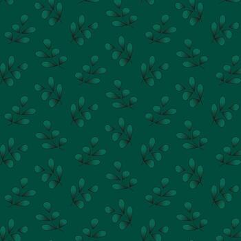 Gradient green Leaf Seamless Pattern. Asset for stamp, flourish design, pattern, cards, montage or collage,for print, web. Vector botanical illustration