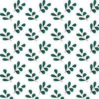 Gradient green Leaf Seamless Pattern. Asset for stamp, flourish design, pattern, cards, montage or collage,for print, web. Vector botanical illustration