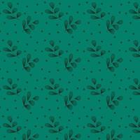 Gradient green Leaf Seamless Pattern. Asset for stamp, flourish design, pattern, cards, montage or collage,for print, web. Vector botanical illustration