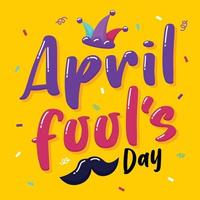 Vector April Fool's Day Social Post Illustration