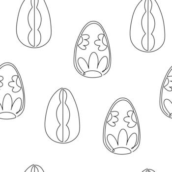 Easter egg continuous pattern vector