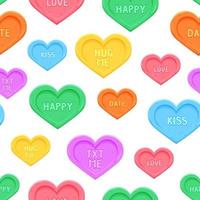 Heart candy conversation pattern vector