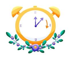 primavera adelante con reloj vector