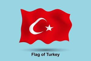 Turkey flag illustration in vector design