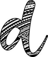 cursivo maorí mandala alfabeto letras vector