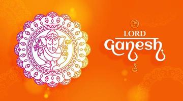 Lord Ganesh, Ganesha line art style vector illustration.