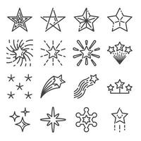 conjunto de vectores de iconos de estrellas