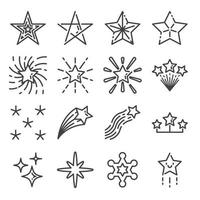 Star icons vector set