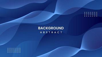 Blue abstract background with curved lines vector