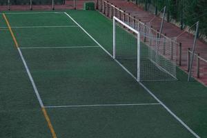 soccer goal sports equipment in the stadium photo