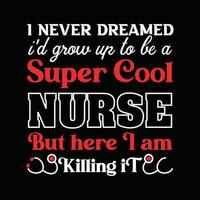 Nurse T-shirt Design vector