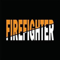 Firefighter T-shirt Design vector