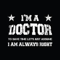 Doctor T-shirt Design vector