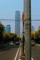 ver de prisa hora tráfico en el ciudad foto