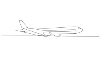 continuo línea Arte aire transporte vector